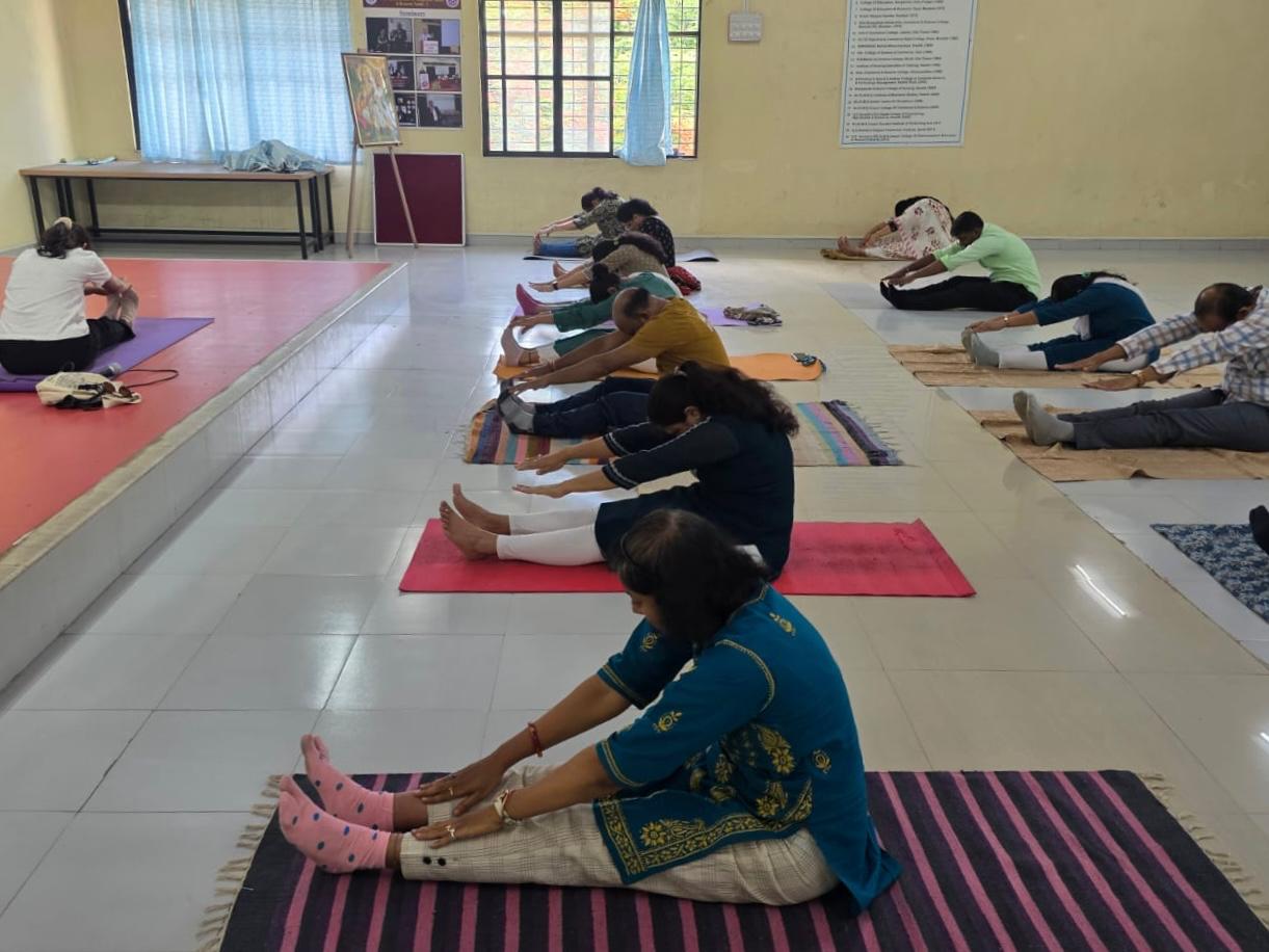 Yoga session at M.S. Gosavi Institute